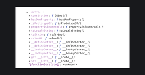 methods of the object in the console