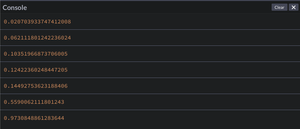 a large number of prints in the console as a result of numerous events