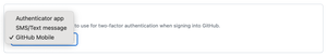 Choosing the preferred authentication method.